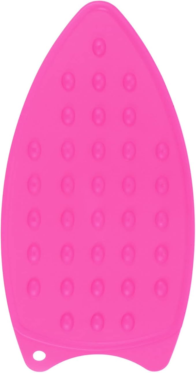 HARFINGTON Silicone Iron Rest Pad, Multipurpose Iron Hot Resistant Mat Iron Rest Plate for Ironing Board Hot Heat Resistant Steam Compact Mat, Fuchsia