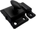 QCAA Oval Turn Cabinet Latch, for Cupboard & Other Furniture, Small, Matte Black, 8 Pack