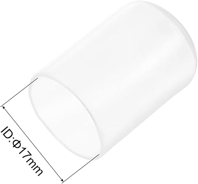 uxcell 20pcs Rubber End Caps Protective Caps 17mm ID Vinyl PVC Round Tube Bolt Cap Cover Screw Thread Protectors, Clear