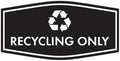 Fancy Recycling Only Sign (Black) - Small