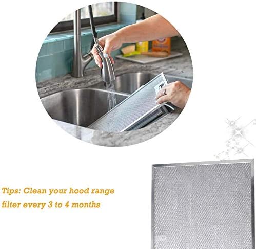 Wadoy BPS1FA36 Range Hood Filter 11-3/4" X 17-1/4" X 3/8", 2 Pack Aluminum Mesh Grease Range Hood Filter with Blue Protective Film (𝐂𝐚𝐧 𝐛𝐞 𝐭𝐨𝐫𝐧 𝐨𝐟𝐟) Compatible with Broan Nutone 99010300E
