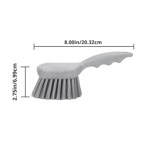 SPARTA 40541EC03 Plastic Scrub Brush, Utility Brush, Kitchen Brush With Hanging Hole For Cleaning, 8 Inches, Black