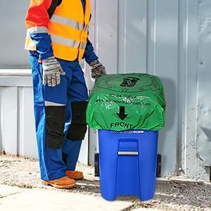 32 Gallon Trash Can Cover Odor Eliminating Bag with Elastic Band Lemon Scented Durable Chemical Free 1 Cover