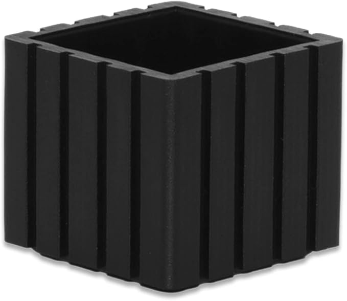 Flyshop Anti-Skid Non-Marking Synthetic Rubber Patio Chair Table Leg Caps Square Furniture Covers 20pcs, Black, 30 mm x 30 mm, 1-3/16" x 1-3/16"