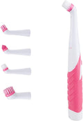 Electric Brush with 4-in-1 Multiple Brush Heads, Cordless Motorized Cleaning Brush for Bathroom, Toilet, Kitchen, Tile, Crevice