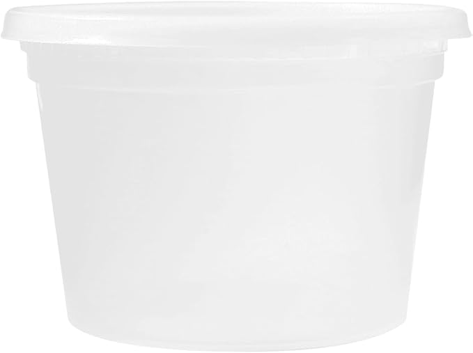 Karat [16oz - 240 ct] Clear PP Injection Molded Round Deli Containers with Lids (FP-IMDC16-PP)