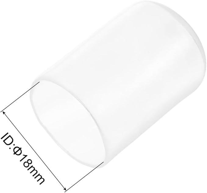 uxcell 20pcs Rubber End Caps Protective Caps 18mm ID Vinyl PVC Round Tube Bolt Cap Cover Screw Thread Protectors, Clear