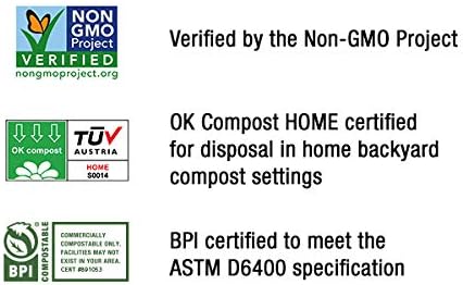 BioBag (USA) The Original Compostable Bag, 39 Gallon, 120 Count, 100% Certified Compostable Trash Bag Liners for Food Waste, Extra Strong and Durable, Trash Bag
