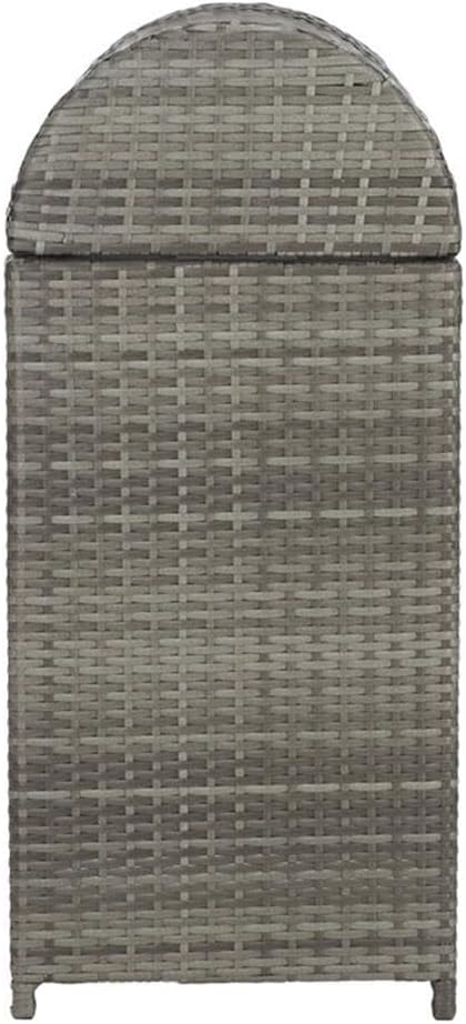 Safavieh Outdoor Collection Serapis Grey Wicker Trash Bin