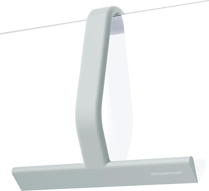 dancemoon JustHang Shower Squeegee for Glass Doors, All-one-Piece Silicone with Built-in Hook Design for Easy Hanging and Cleaning, 10 Inch Sage Green