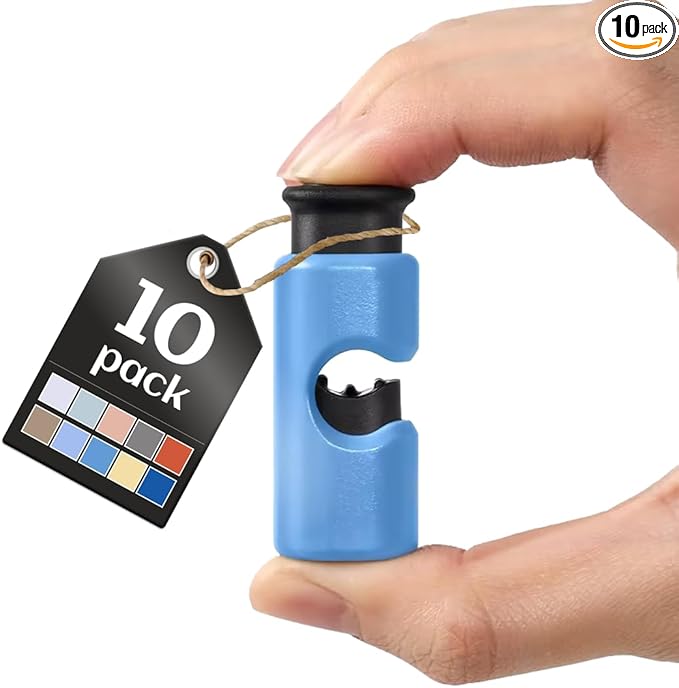 10 Pack Squeeze and Lock Bread Bag Clips, Bread Clips Resuable, Bag Clip for Food Storage, Sturdy Bread Cilp, Heavy Plastic, Handy Bags Cinch, Easy to Use with Bags Closures, 10 Colors