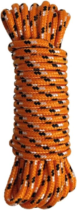 Diamond Braided Polypropylene Rope Nylon Rope Mix Thick Heavy Duty Ropes 1/4 inch 25ft High Strength Rope Perfect for Clothesrope Camping Hiking and Other Outdoor Activities 1/4 25ft 3Pack