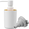 Soap Dispenser for Bathroom and Kitchen, 12oz Modern Minimalist Style Plastic matte white Empty Lotion Dispenser with Refillable Pump,Liquid Bottle for Hand Soap, Dish Soap,College Dorm Use