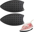 2 Pcs Silicone Iron Rest Pad, Silicone Iron Rest Pads, Silicone Iron Rest Pads Multipurpose Iron Hot Resistant Mat for Flat Irons, Ironing Board-Black