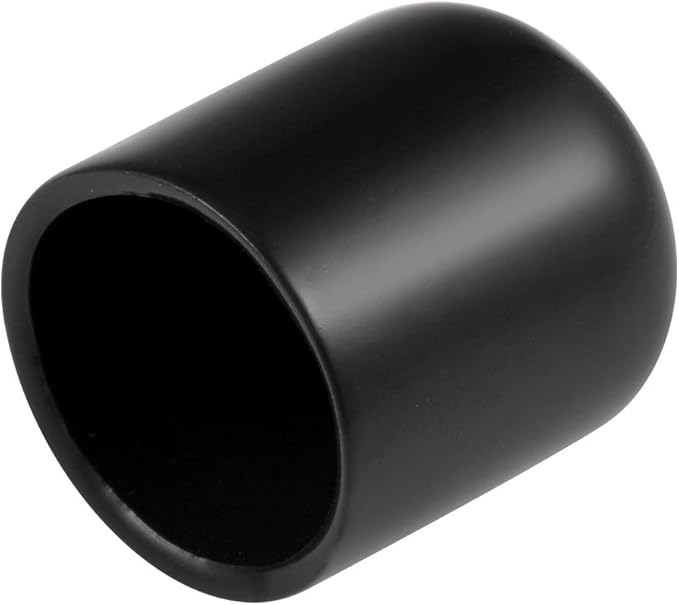 uxcell 20pcs Rubber End Caps 18mm ID Vinyl Round Tube Bolt Cap Cover Thread Protectors Black