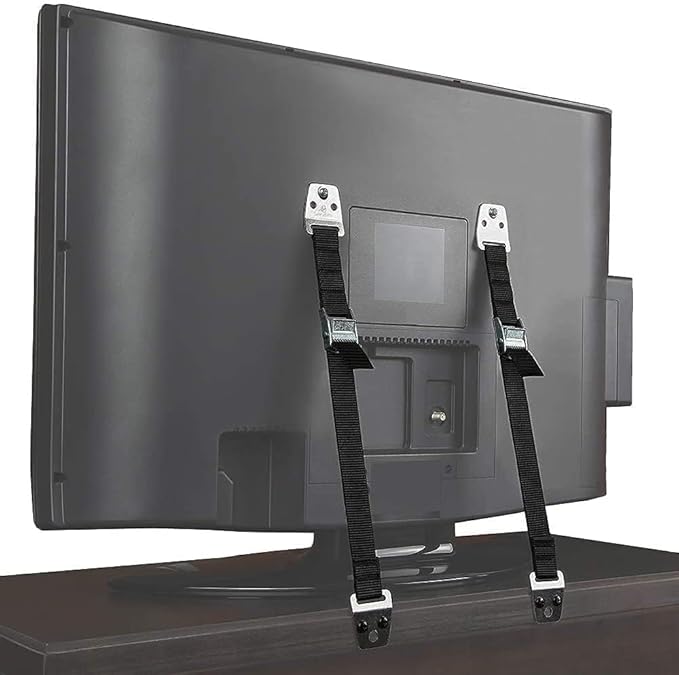 TV and Furniture Anti Tip Straps,Metal Heavy Duty TV Straps Child Safety,Adjustable Safety Furniture Wall Anchors for Baby Proofing Flat Screen TV,Dresser,Bookcase,Cabinets