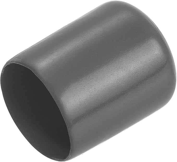 uxcell 20pcs Rubber End Caps 20mm ID Vinyl PVC Round Tube Bolt Cap Cover Screw Thread Protectors Dark Grey