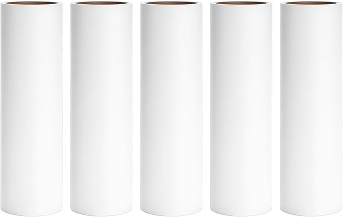 6.3 inch Lint Roller Refills for 6.3'' Large Lint Rollers for Pet Hair Extra Sticky Lint Remover Roller Replacement 60 Sheets per Refill Pack of 5 Rolls 300 Sheets Total