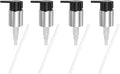 uxcell 4 Pcs Soap Dispenser Pump Heads, Hand Soap Dispensers Top Pumps Replacement Clip-on Pumphead for Standard 24/410 Neck Size Bathroom Lotion Shampoo Bottle, Silver Black