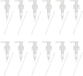 uxcell 12 Pcs Soap Dispenser Pump Heads Soap Dispensers Top Pumps Replacement Switch Pumphead for Standard 24/427 Neck Size Lotion Shampoo Bottle, Transparent