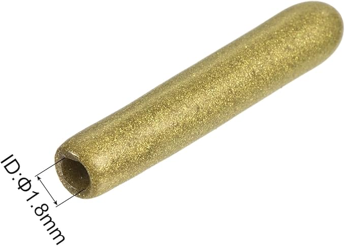 uxcell 20pcs Rubber End Caps 1/14"(1.8mm) ID Vinyl Round Tube Bolt Cap Cover Thread Protectors Gold