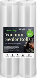 Vacuum Sealer Bags for Food，Seal a Meal Bags Rolls，11inx20 Rolls 2 Pack，XinBaoLong，Commercial Grade, Heavy Duty, BPA Free,Great for Vac Storage