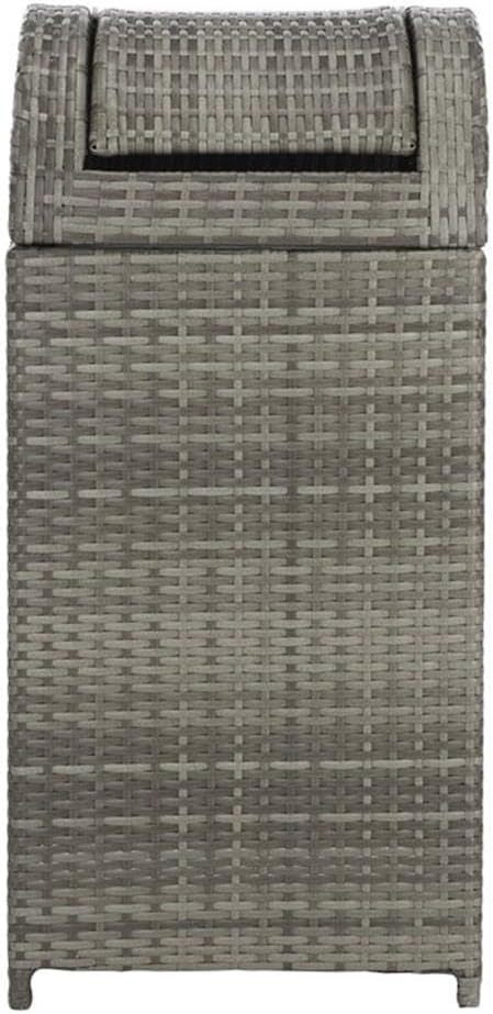 Safavieh Outdoor Collection Serapis Grey Wicker Trash Bin