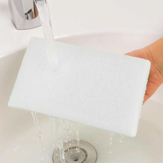 6 Pcs Hand Scrubber, Bathtub Scrubber with Handle, Non-Scratch Bathroom Scrubbing Pads for Cleaning Shower Tile Bathtube Sink Swimming Pool Step & Corner (Blue)