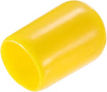 uxcell 20pcs Rubber End Caps 9mm ID Vinyl PVC Round Tube Bolt Cap Cover Screw Thread Protectors Yellow