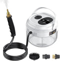 Irishom Pressurized Handheld Steam Cleaner with 3 Brushes and Extended Rod, Deep Cleaning Steamer with 6 Gear Adjustable Digital Touch Screen 1500ml Water Tank