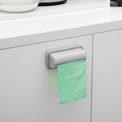 Cabilock 3Pcs Wall-Mounted Trash Bag Storage Box Adhesive Garbage Bag Containers with Easy for Kitchen and Bathroom Organization