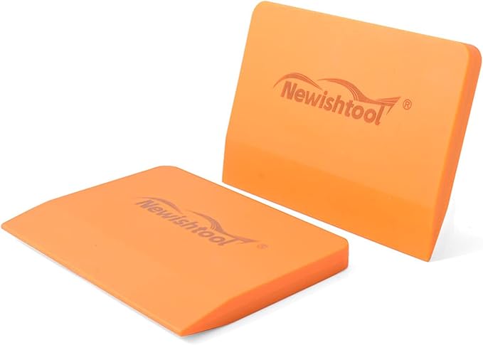NEWISHTOOL Soft Silicone Small Squeegee for Vinyl, 2 PCS PPF Tools Window Tinting V-Blade Scraper for Window Film Application, Car Paint Protective Film Installation & Water Removal