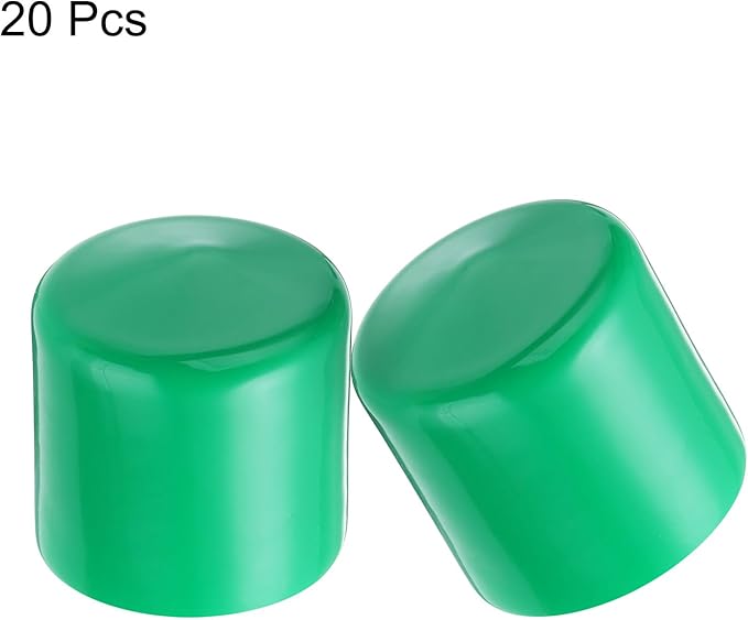 uxcell 20pcs Rubber End Caps 43mm ID Vinyl PVC Round Tube Bolt Cap Cover Screw Thread Protectors Dark Green