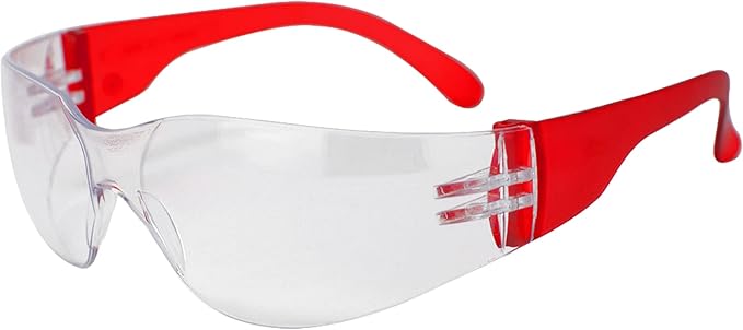 BISON LIFE Safety Glasses - Scratch Resistant Wrap Around Eyewear, Polycarbonate ANSI Z87.1 Impact Resistant Lens