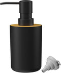 Soap Dispenser for Bathroom and Kitchen, 12oz Modern Minimalist Style Plastic matte black Empty Lotion Dispenser with Refillable Pump,Liquid Bottle for Hand Soap, Dish Soap,College Dorm Use