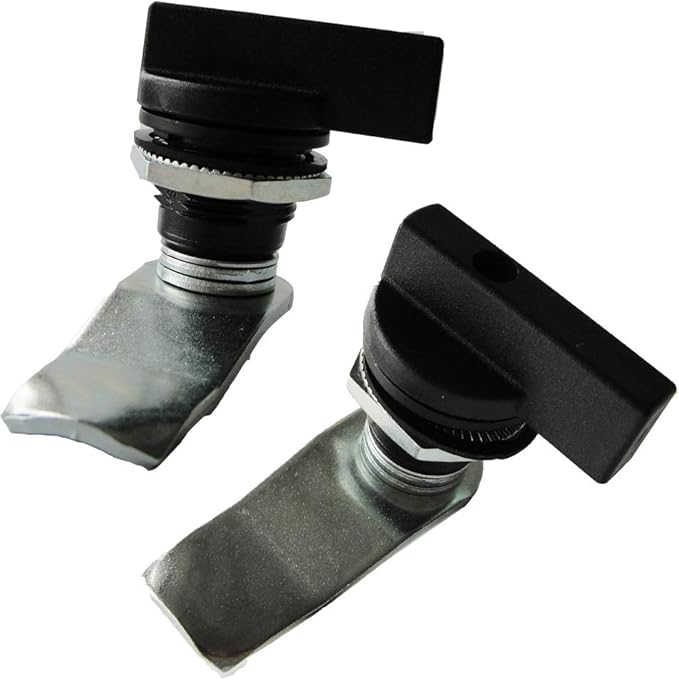 WJSKDQ 2PCS Thumb Operated Offset Thumb Cam Lock Black Cam Lock