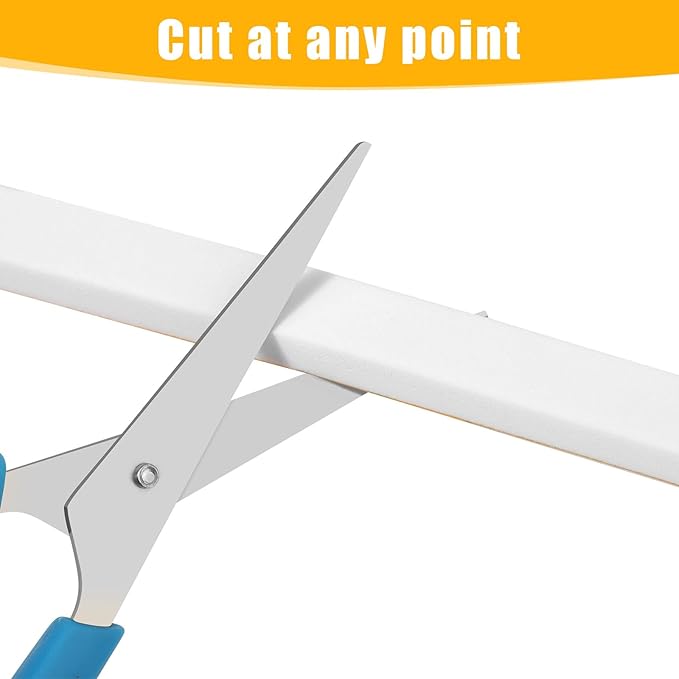 Weather Stripping Door Seal Strip (3/5 Inch X 1/8 Inch X 26Feet), Strong Adhesive, Lightproof, Soundproof, Weatherproof Foam Tape Insulation for Sliding Door, Front Door Frame, Windows- White