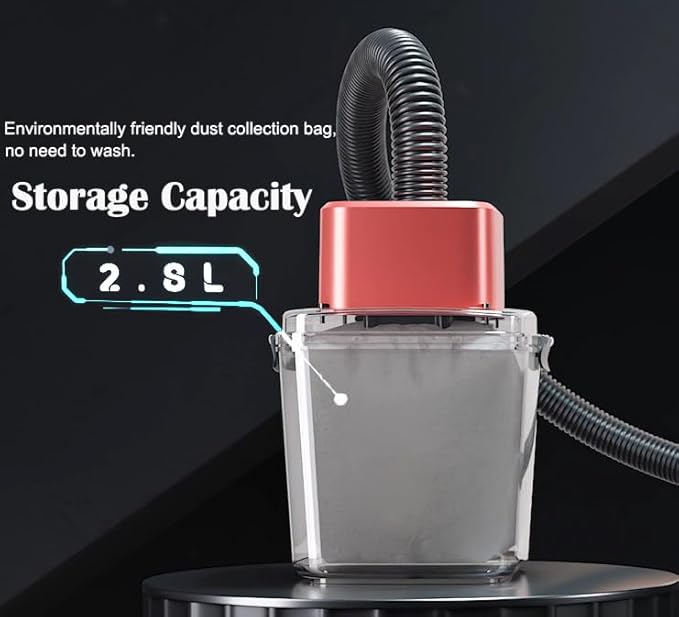 Dust Collector for CNC Machine, Air Filtration System and Powerful Suction 6000Pa, Large Capacity 2.8L Dust Extraction System CNC Kit Compatible with CNC TTC450 Seriers
