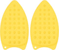 PATIKIL Silicone Iron Rest Pad, 2 Pcs Multipurpose Hot Heat Resistant Iron Rest Plate Protective Pad for Ironing Board Hot Resistant Steamer Steam Compact Mat, Yellow