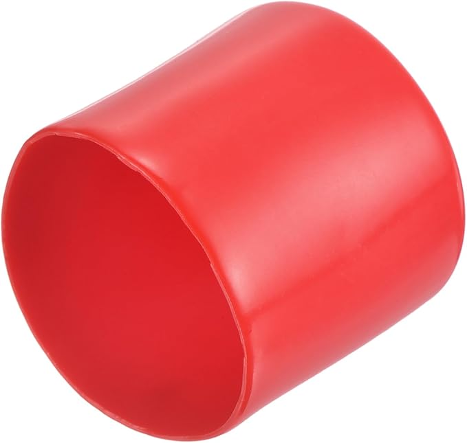 uxcell 20pcs Rubber End Caps 42mm ID Vinyl Round Tube Bolt Cap Cover Thread Protectors Red