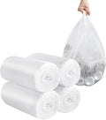 2-4 Gallon Portable Trash Bags,120 Counts Thicken portable Small Garbage Bags for Office, Kitchen,Bedroom Trash Can,Strong Trash Bags（White）