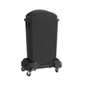 23 Gallon Black Slim Jim Trash Can with Swing Top Lid and Dolly