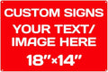 Repaly Personalized signs,Aluminum Weatherproof Metal Sign Multiple Sizes Custom Personalized Text And picture Here,hazard sign,garden sign,custom door sign,Customised business signs(18 * 14 IN,Red)