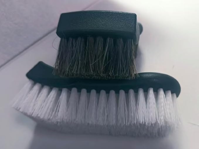 Upholstery Brush Set, Convertible Top Brush, Cleaning Brush for Leather,Carpet, Car and Long Bristle Horse Hair Car Cleaning Brush for Car Interior Leather Seat and Home Furniture