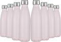 HASLE OUTFITTERS 17oz Stainless Steel Water Bottles Bulk, Vacuum Insulated Water Bottles Double Walled Powder Coated Reusable Metal Sports Water Bottles Keep Drinks Hot and Cold,Pink, 8Packs