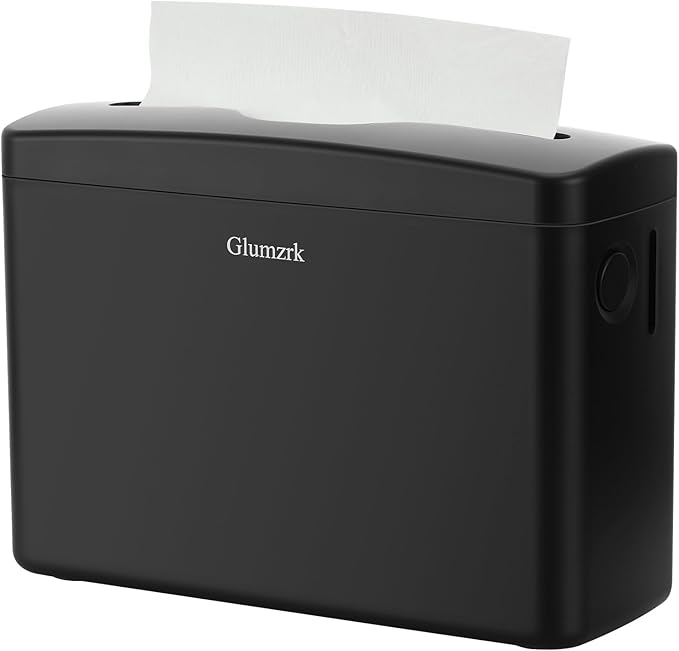 Paper Towel Dispenser Countertop, Compact Trifold Multifold Z Fold Hand Towel Holder Commercial Bathroom Paper Towels Dispenser for Home Kitchen Toilet, Black