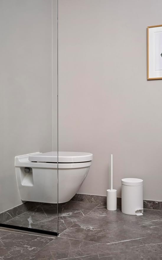 Zone Solo 330241 Toilet Brush, White, H: 17.7 inches (44.8 cm), D: 3.3 inches (8.4 cm), Toilet Brush
