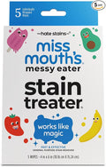 Miss Mouth's Messy Eater Stain Treater Wipes - 5 Pack Stain Remover - Newborn & Baby Essentials - No Dry Cleaning Food, Grease, Coffee Off Laundry, Underwear, Fabric