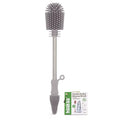 Haakaa Silicone Cleaning Brush - Baby Bottle Brush Cleaner for Breast Pump,Nipple,Breast Milk Storage Bag - Food Grade Silicone - 1 Count - Grey