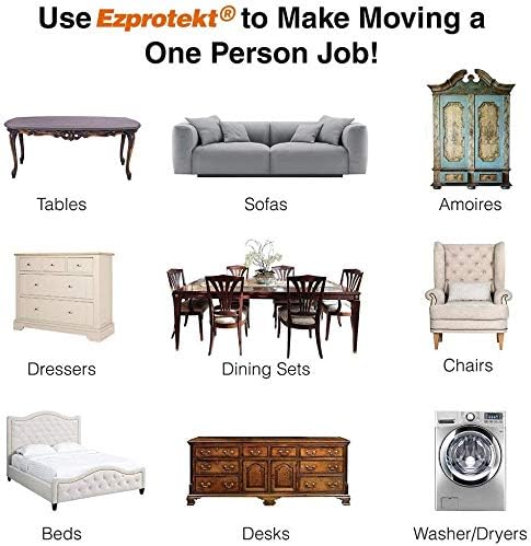 Ezprotekt 8 Pack Reusable Large Furniture Movers Sliders for Carpet, 5" Round Furniture Moving Pads, Carpet Sliders for Heavy Sofa Bed Couch Fridge, Move Items Easily and Quickly (Beige)